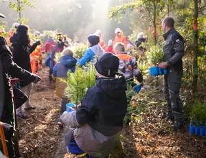 850 Bäume für den Klimaschutz: Gemeinsame Aufforstungsaktion zum 25. Geburtstag der Veolia Stiftung